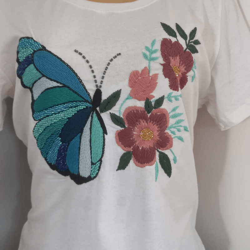 Camiseta de borboleta - Preços ao Alcance