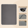 Cat Litter Mat Double Layer Waterproof Urine Proof Trapping Mat Easy to Clean Non-Slip Toilet Pad Cat Scratch Pad Large Foot Pad