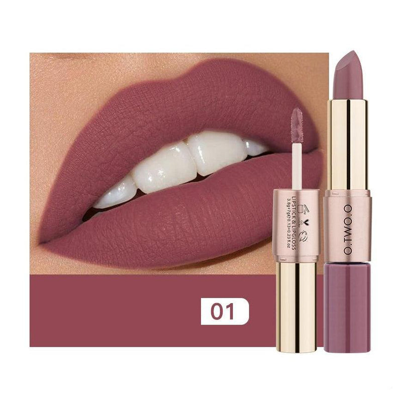 Batom Matte e Batom Líquido O.TWO.O 2 em 1 - Preços ao Alcance