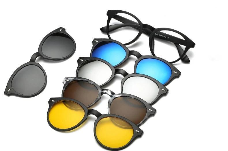 Óculos New Retro - 5 em 1 Original com Imã - Frete Gratis - Preços ao Alcance