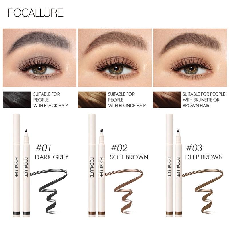 Caneta para Sobrancelha Focallure À Prova D' Água - Preços ao Alcance