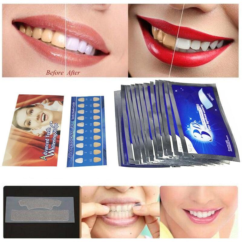 Tiras de Gel para Clareamento Dental Heonyirry - 14 pares - Preços ao Alcance