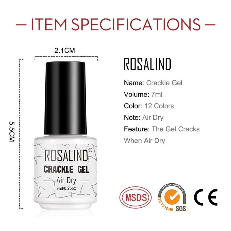 Esmalte de Unha Gel Rosalind - Efeito Crackle - Preços ao Alcance