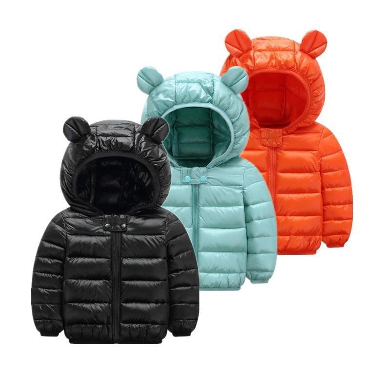 Jaqueta Infantil Puffer com Capuz - Basic Colors - Preços ao Alcance