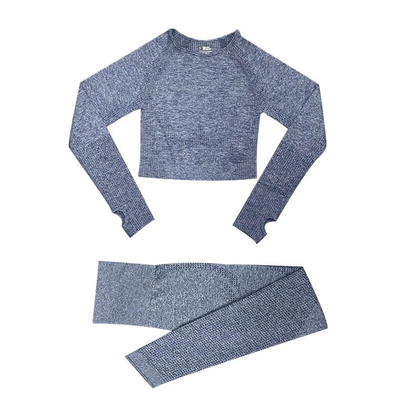 Conjunto Feminino Fitness Yoga Manga Longa - 2 peças - Preços ao Alcance