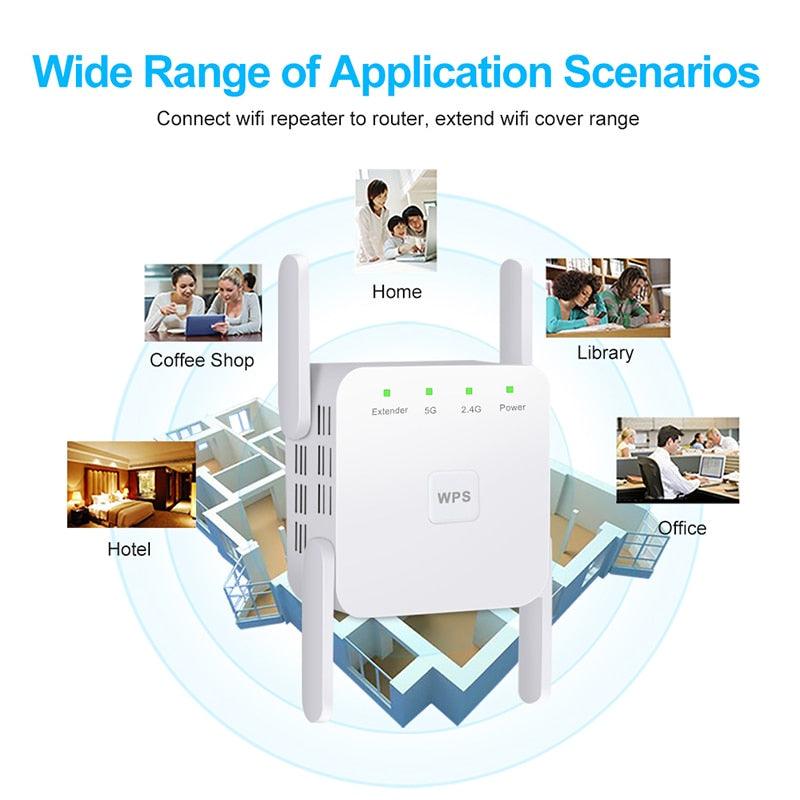 Repetidor WiFi Wireless 2.4G 5Ghz 1200Mbps - Preços ao Alcance
