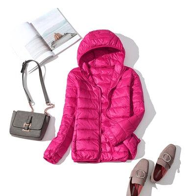 Jaqueta Feminina Puffer com Capuz - Preços ao Alcance