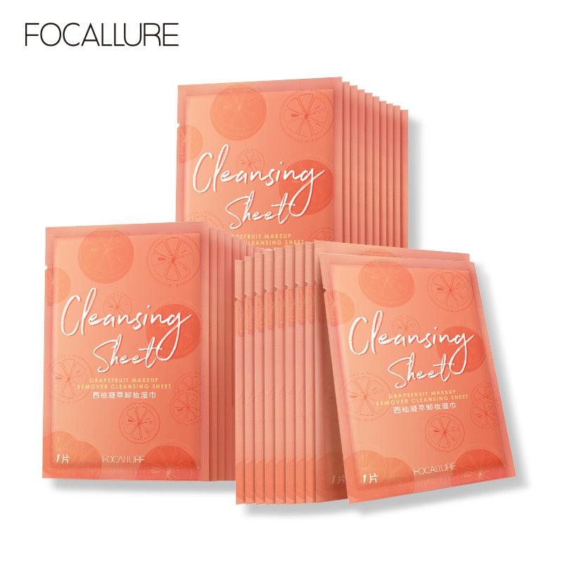 Lenço Demaquilante Focallure Grapefruit - Preços ao Alcance
