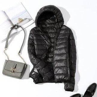 Jaqueta Feminina Puffer com Capuz - Preços ao Alcance