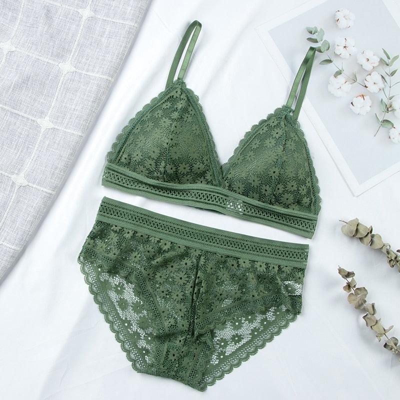Conjunto Lingerie em Renda Fancy - Preços ao Alcance