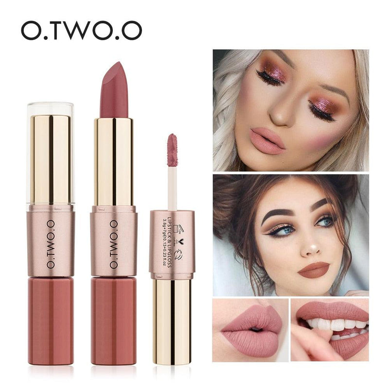 Batom Matte e Batom Líquido O.TWO.O 2 em 1 - Preços ao Alcance