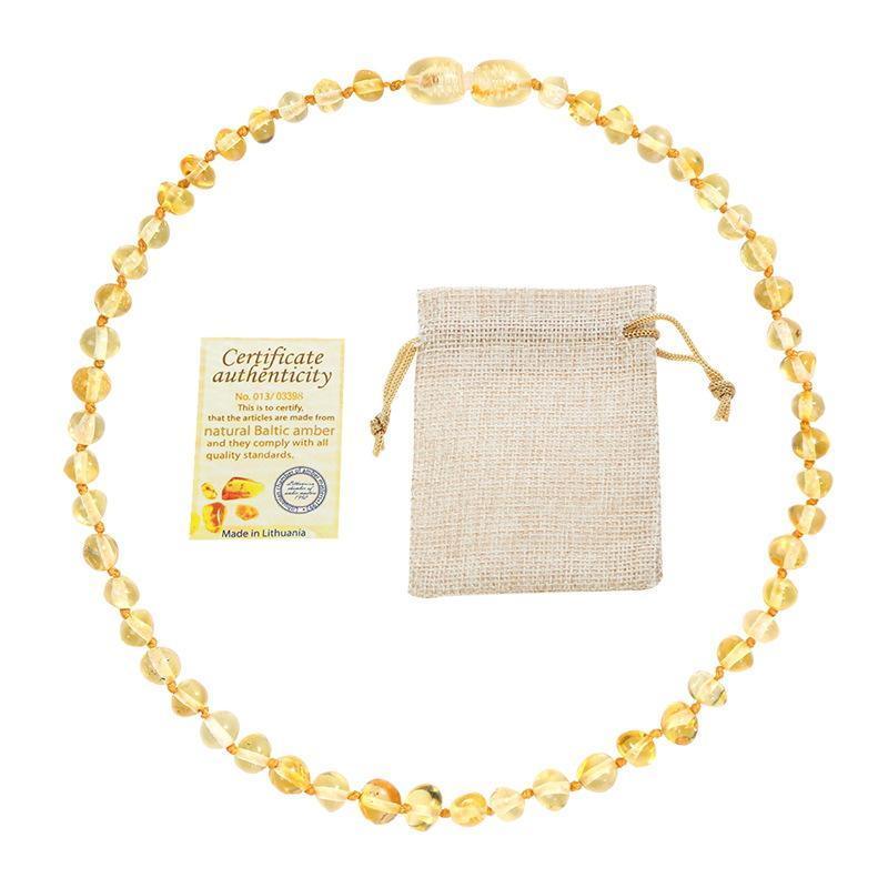 Colar De Âmbar Báltico Polido / 33 Cm - Frete Gratis - Preços ao Alcance