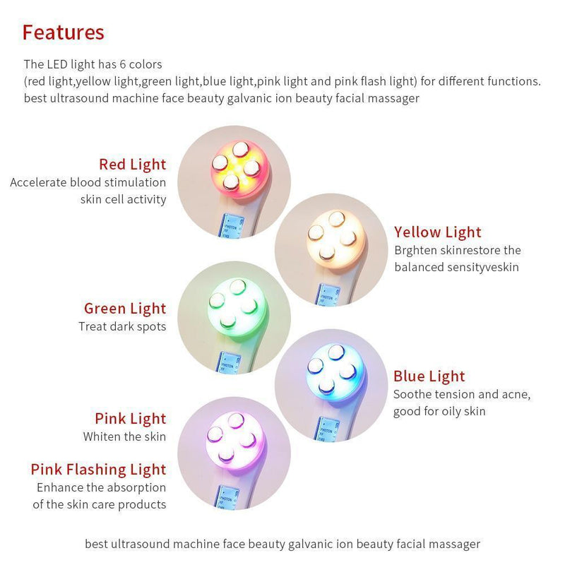 Aparelho Tratamento Fototerapia Facial Led - 5 em 1 - Preços ao Alcance