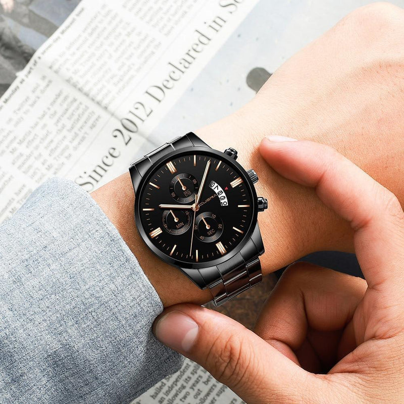 Relógio Estilo Inox Masculino - Frete Gratis - Preços ao Alcance