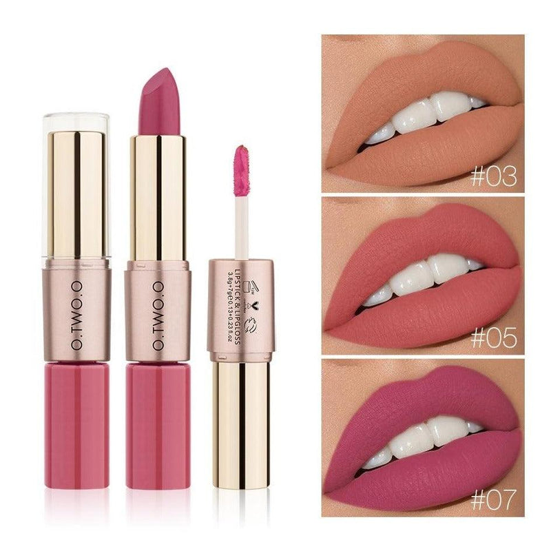 Batom Matte e Batom Líquido O.TWO.O 2 em 1 - Preços ao Alcance