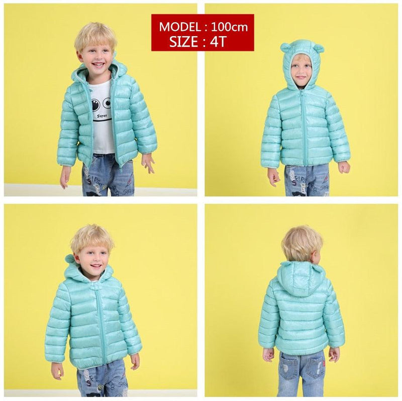 Jaqueta Infantil Puffer com Capuz - Basic Colors - Preços ao Alcance