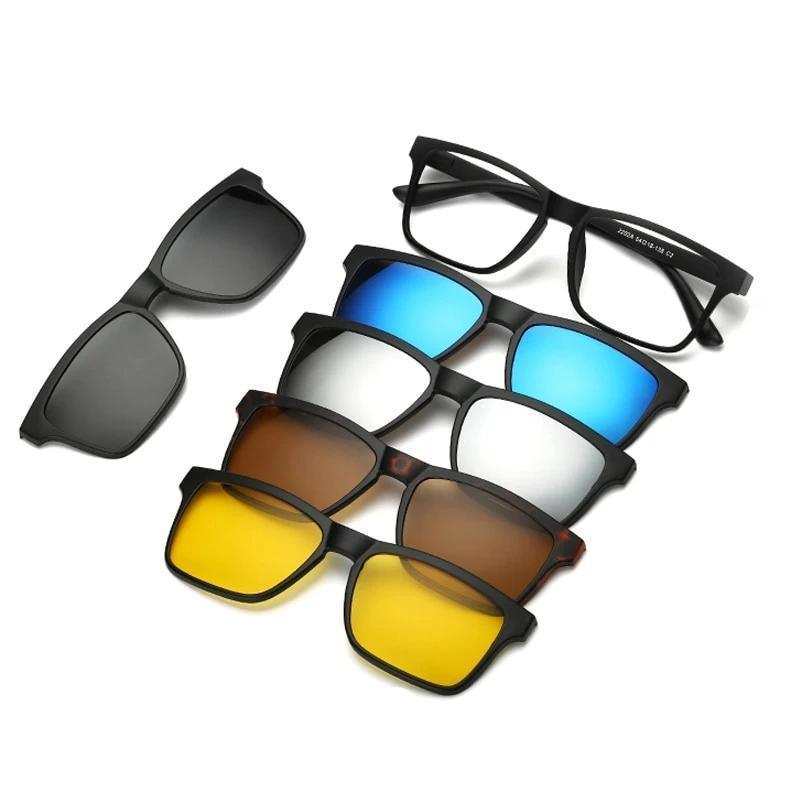 Óculos New Retro - 5 em 1 Original com Imã - Frete Gratis - Preços ao Alcance