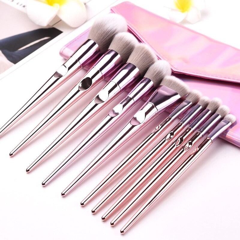 Kit Pincéis para Maquiagem O.TWO.O - 10 Peças - Preços ao Alcance