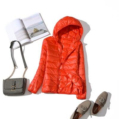 Jaqueta Feminina Puffer com Capuz - Preços ao Alcance