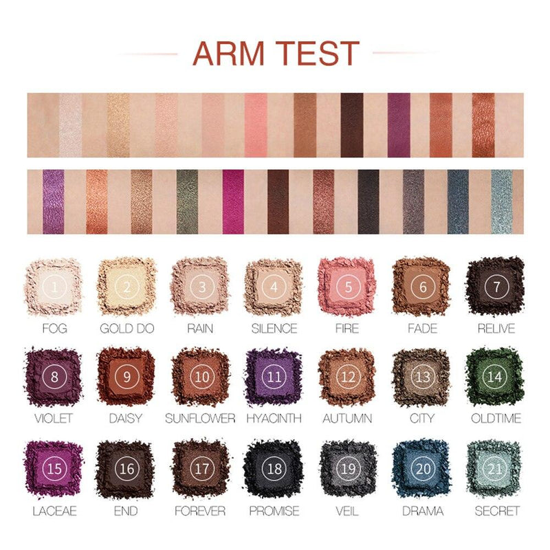 Paleta de Sombras O.TWO.O Glitter - 21 Cores - Preços ao Alcance