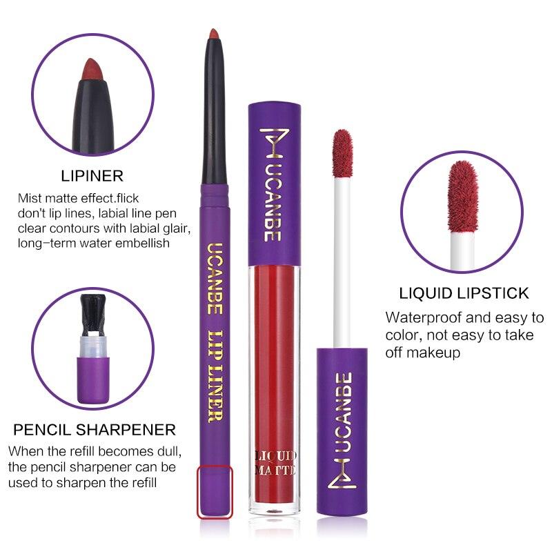 Kit Maquiagem Lábial UCANBE - 13 peças - Preços ao Alcance
