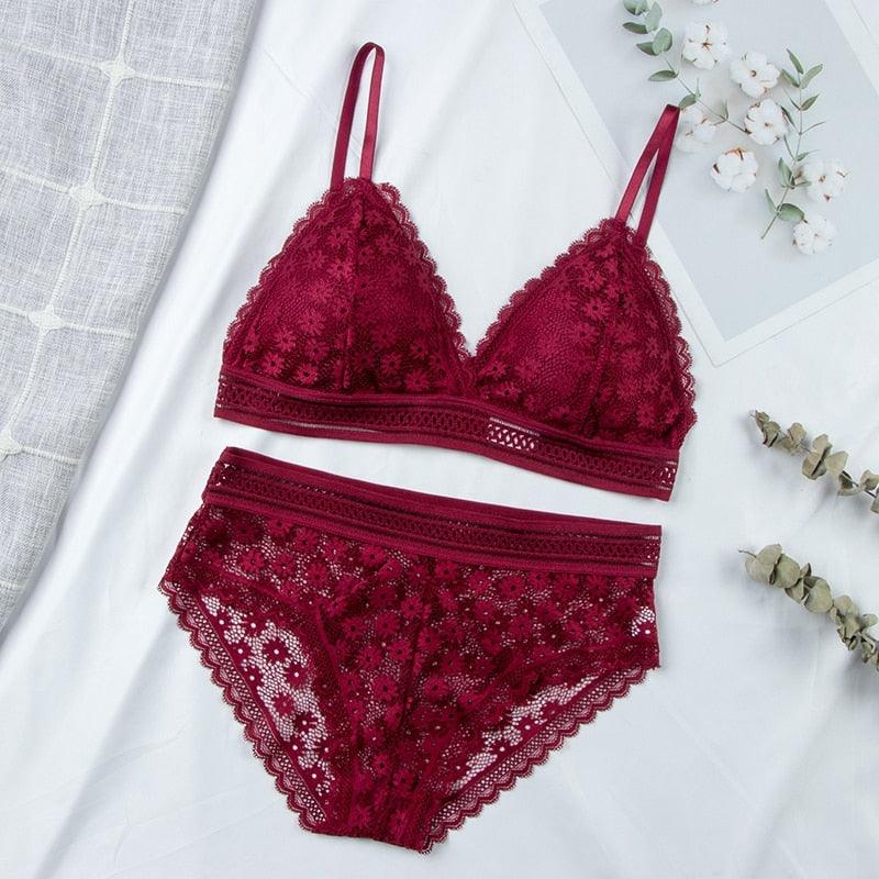 Conjunto Lingerie em Renda Fancy - Preços ao Alcance