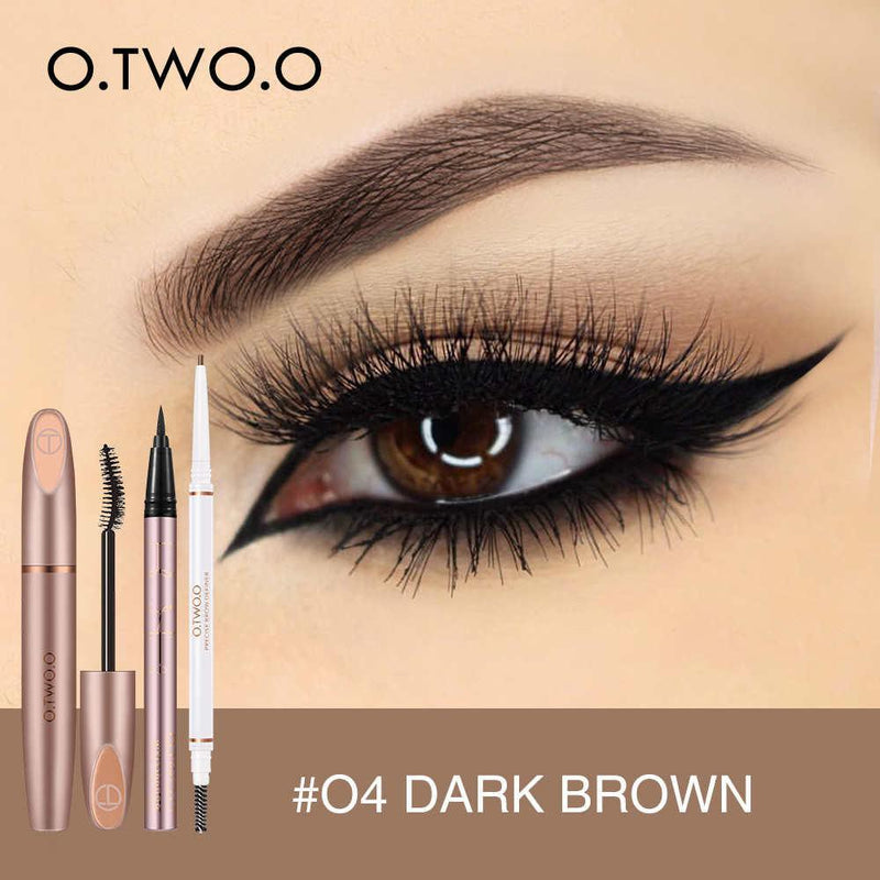Kit Maquiagem Olhos O.TWO.O - Rímel, Máscara para Sobrancelha e Delineador - Preços ao Alcance