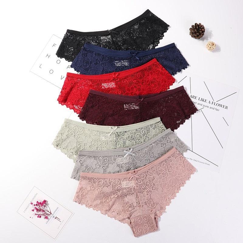 Calcinha em Renda Sexy Lace - Kit com 3 peças - Preços ao Alcance