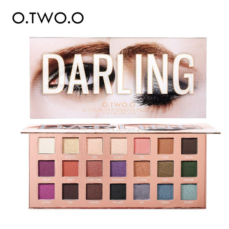 Paleta de Sombras O.TWO.O Glitter - 21 Cores - Preços ao Alcance