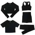 Conjunto Feminino Fitness Yoga - 5 peças - Preços ao Alcance