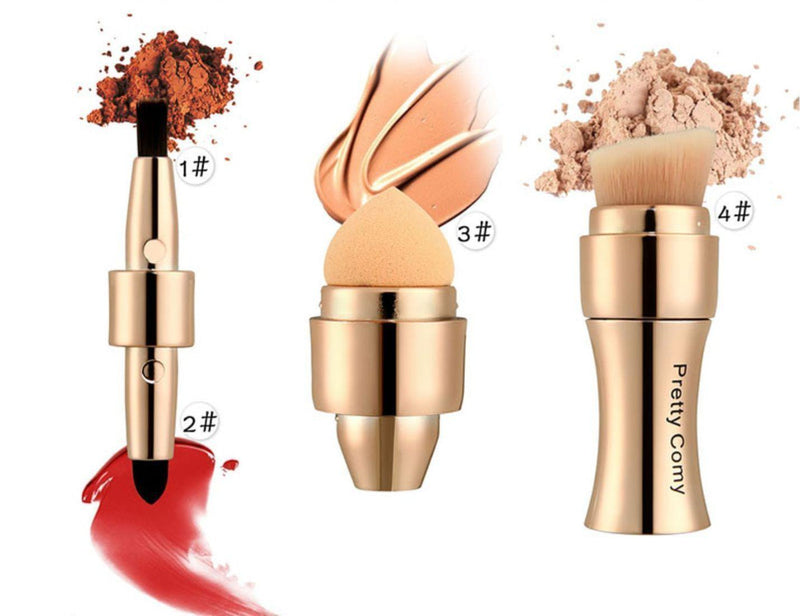 Pincel para Maquiagem 4 em 1 - Make Beauty - Preços ao Alcance