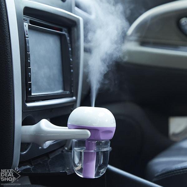 Umidificador de Ar de carro e Difusor de Óleo Essencial de Aromaterapia (4 Cores Disponíveis) - Preços ao Alcance