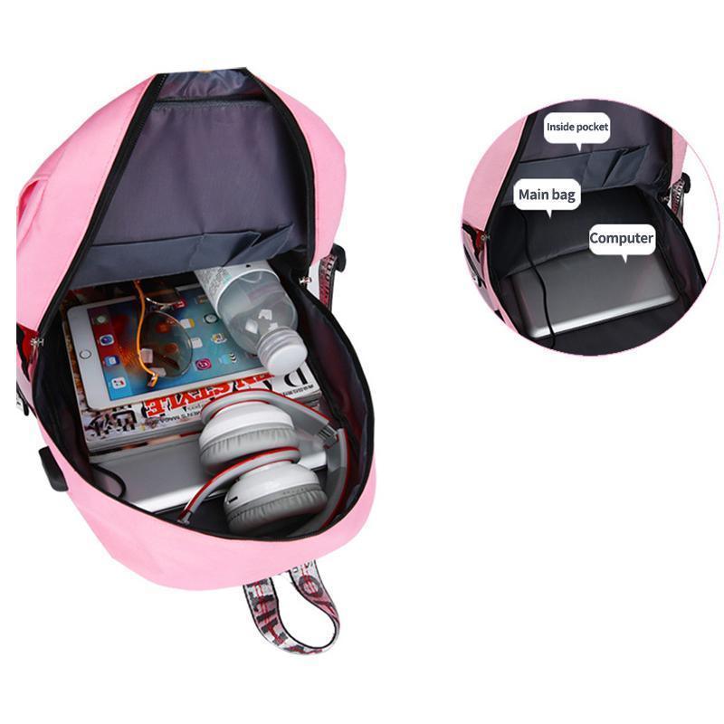 Mochila Feminina com Entrada USB e Trava Anti-Roubo - Preços ao Alcance