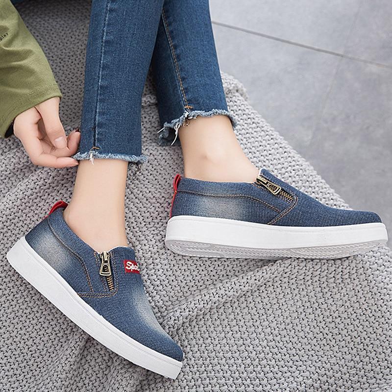 Tênis Casual Slip Denim - Preços ao Alcance