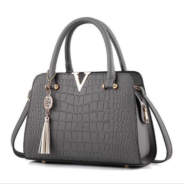Bolsa de Couro Crocodile - Frete Gratis - Preços ao Alcance