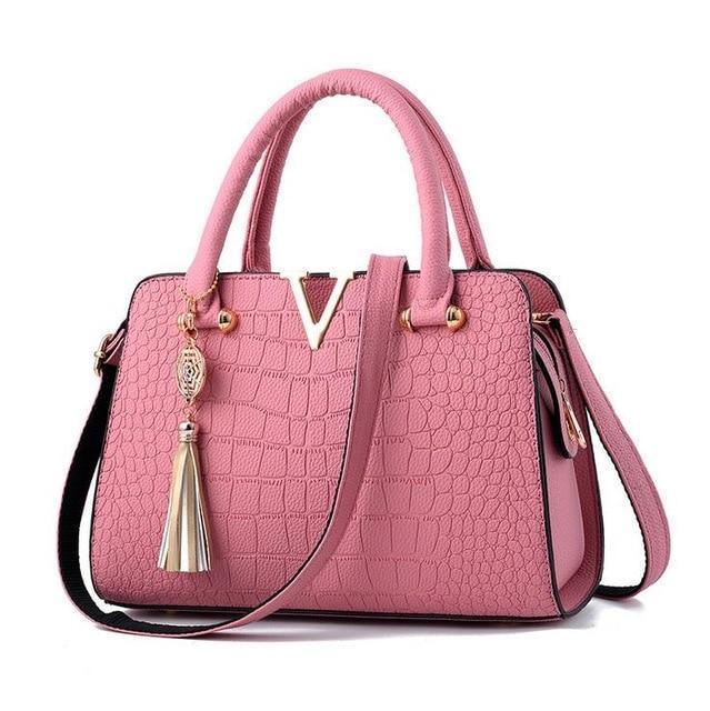 Bolsa de Couro Crocodile - Frete Gratis - Preços ao Alcance