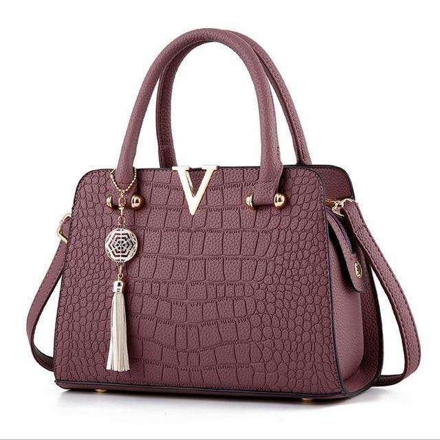 Bolsa de Couro Crocodile - Frete Gratis - Preços ao Alcance