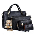 Kit Bolsas Femininas 4 peças Classic Bella + BRINDE Chaveiro Ursinho - FRETE GRÁTIS - Preços ao Alcance