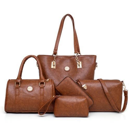 Conjunto Bolsa Luxo Feminina - 05 Peças - Preços ao Alcance
