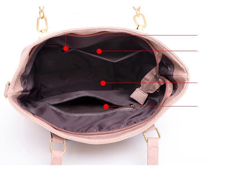 Conjunto Bolsa Luxo Feminina - 05 Peças - Preços ao Alcance