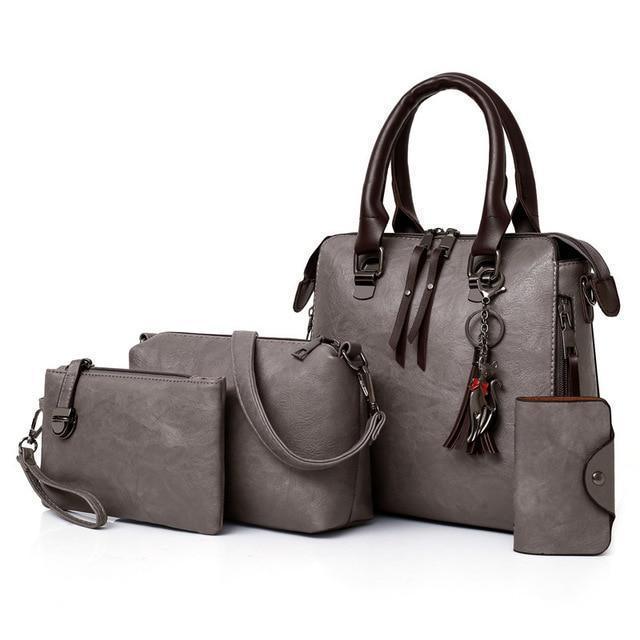 Kit de Bolsas Femininas com 4 peças Vintage Classic - FRETE GRÁTIS - Preços ao Alcance
