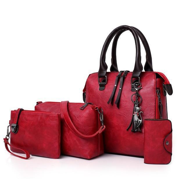 Kit de Bolsas Femininas com 4 peças Vintage Classic - FRETE GRÁTIS - Preços ao Alcance