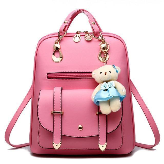 Bolsa Mochila Feminina com Ursinho - FRETE GRÁTIS - Preços ao Alcance