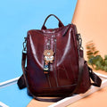 Mochila de Couro Feminina Love Vintage - Preços ao Alcance