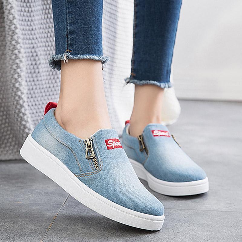 Tênis Casual Slip Denim - Preços ao Alcance