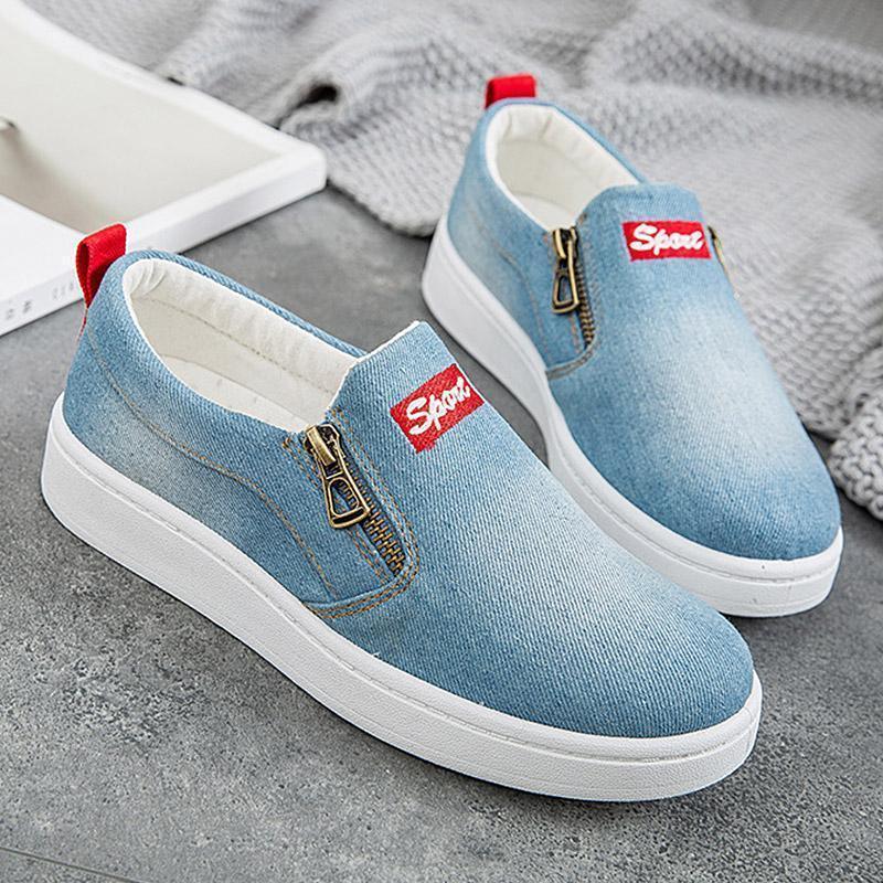 Tênis Casual Slip Denim - Preços ao Alcance