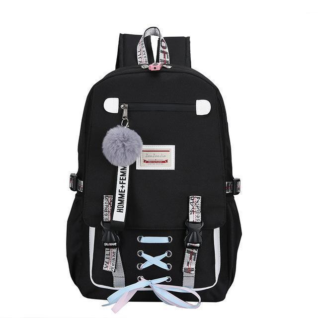 Mochila Feminina com Entrada USB e Trava Anti-Roubo - Preços ao Alcance